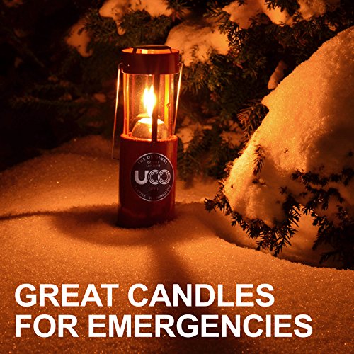 UCO 12-Hour Natural Beeswax, Long-Burning Emergency Candles for Candle Lantern, 9 Pack