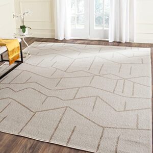 safavieh amherst collection 8′ x 10′ ivory/grey amt429k modern moroccan non-shedding living room bedroom dining home office area rug