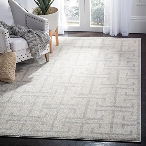 SAFAVIEH Amherst Collection 9' x 12' Wheat / Beige AMT404S Geometric Non-Shedding Living Room Bedroom Dining Home Office Area Rug