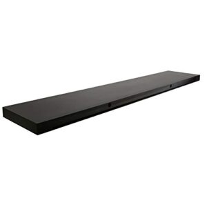 Pemberly Row Stockholm Aberg Floating Shelf 120cm Black Engineered Wood