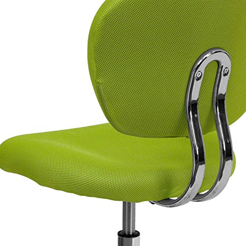 Flash Furniture Mid-Back Apple Green Mesh Padded Swivel Task Office Chair with Chrome Base