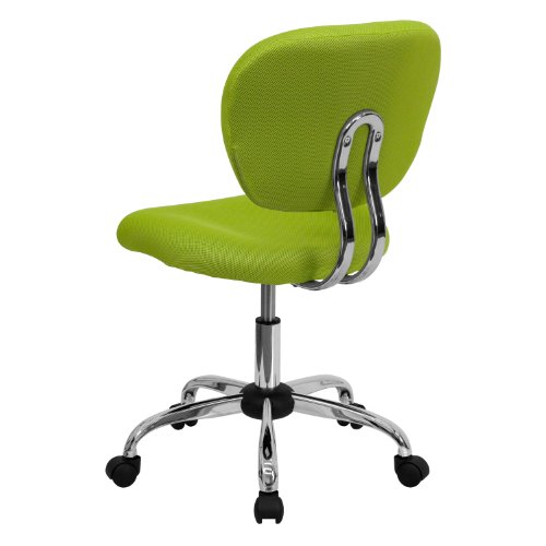 Flash Furniture Mid-Back Apple Green Mesh Padded Swivel Task Office Chair with Chrome Base