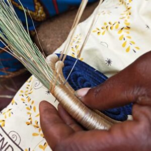 Hand Woven African Basket - Small - 8 Inches Sisal & Sweetgrass Basket - Woven Bowl - Handmade in Rwanda, SRB131