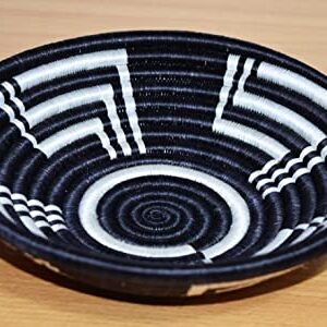 Hand Woven African Basket - Small - 8 Inches Sisal & Sweetgrass Basket - Woven Bowl - Handmade in Rwanda, SRB131