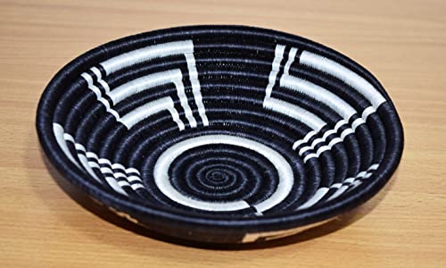 Hand Woven African Basket - Small - 8 Inches Sisal & Sweetgrass Basket - Woven Bowl - Handmade in Rwanda, SRB131