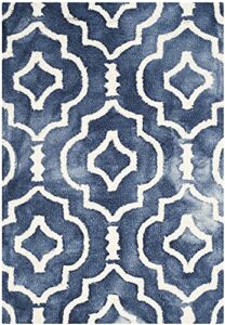 safavieh dip dye collection 2′ x 3′ navy/ivory ddy538n handmade moroccan watercolor premium wool accent rug