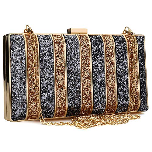 YYW Evening Clutch Bag, Womens Wedding Purse Bridal Prom Handbag Party Bags Sequin Bag