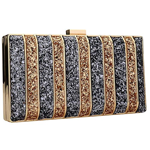 YYW Evening Clutch Bag, Womens Wedding Purse Bridal Prom Handbag Party Bags Sequin Bag