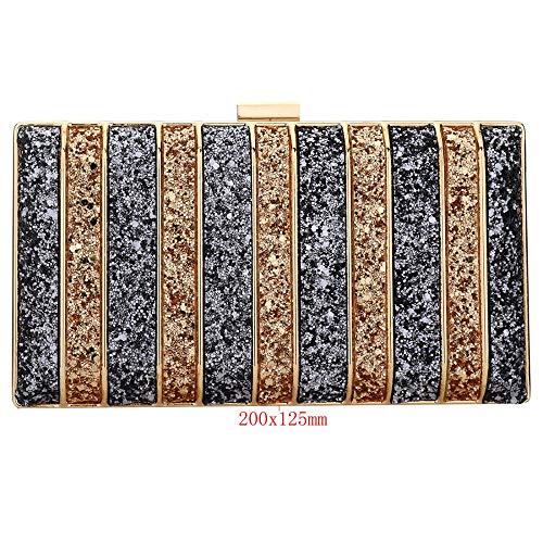 YYW Evening Clutch Bag, Womens Wedding Purse Bridal Prom Handbag Party Bags Sequin Bag