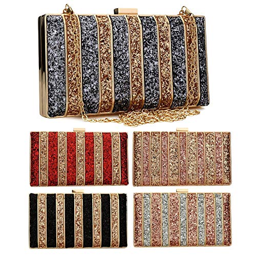 YYW Evening Clutch Bag, Womens Wedding Purse Bridal Prom Handbag Party Bags Sequin Bag