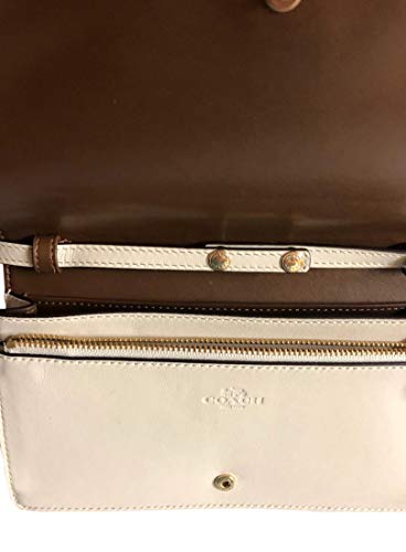 Coach New York HAYDEN FOLDOVER CROSSBODY CLUTCH IN SIGNATURE CANVAS Khaki/Chalk F76769