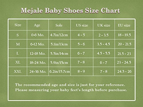 Mejale Baby Soft Soled Leather Moccasins Anti-Slip Infant Toddler Shoes First Walkers(Brown,12-18 Mos)