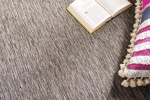 Unique Loom Outdoor Patio Collection Modern Casual Indoor and Outdoor Transitional Indoor and Outdoor Flatweave Gray Area Rug (6' 3 x 9' 0)