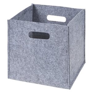 sammy & lou felt storage cube, gray