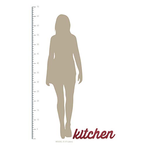 Stratton Home Décor S11581 Red Kitchen Wood Word Décor, 23.00 W X 0.50 D X 5.50 H