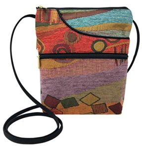 danny k. women’s tapestry bella purse crossbody handbag, adjustable cord, handmade in usa (wild mango)
