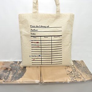 Universal Zone Library card tote bag. Library card with day due stamps handbag. Book Bag. Library bag. Market bag