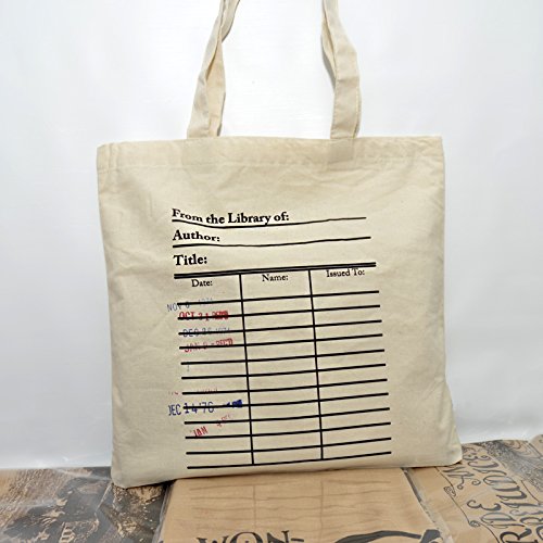 Universal Zone Library card tote bag. Library card with day due stamps handbag. Book Bag. Library bag. Market bag