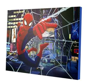 idea nuova spider-man led canvas wall art, children’s home décor, bedroom