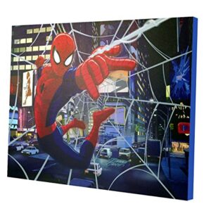 Idea Nuova Spider-Man LED Canvas Wall Art, Children's Home Décor, Bedroom