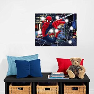 Idea Nuova Spider-Man LED Canvas Wall Art, Children's Home Décor, Bedroom