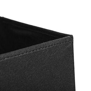 BBQ Future Foldable Cube Storage Bin Collapsible Box Cloth Basket Bins Black Organizer - Great for Nursery, Playroom, Closet, Home Organization (4 PCS, 13x15x13)