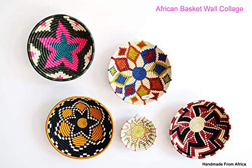 Hand Woven African Basket - Small - 8 Inches Sisal & Sweetgrass Basket - Woven Bowl - Handmade in Rwanda, SRB114