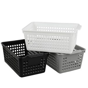 utiao plastic storage baskets, organizer basket, 3 packs