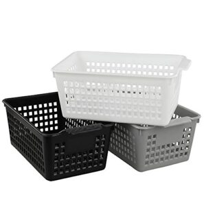 Utiao Plastic Storage Baskets, Organizer Basket, 3 Packs