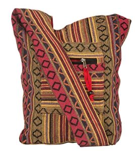 tribe azure red hobo messenger shoulder bag large roomy school sling travel camping beach cross body