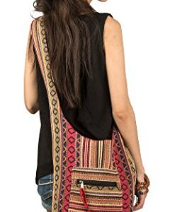 Tribe Azure Red Hobo Messenger Shoulder Bag Large Roomy School Sling Travel Camping Beach Cross body