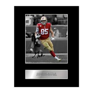 george kittle print signed mounted photo display #05 printed autograph gift picture print