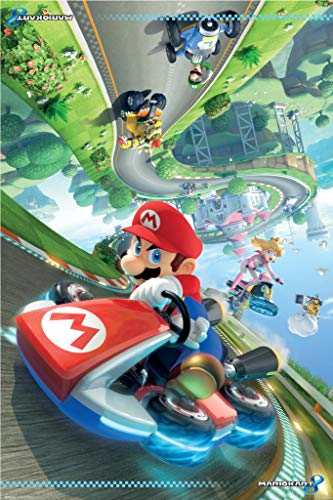 Pyramid America Mario Kart 8 Video Game Gaming Cool Wall Decor Art Print Poster 24x36