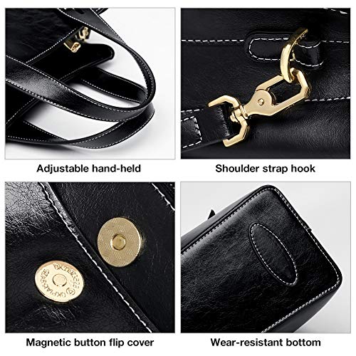 Cow Leather Purse and Handbag for Women Crossbody Tote Bag, Ladies Satchel Shoulder Bag with Handle Purses