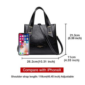 Cow Leather Purse and Handbag for Women Crossbody Tote Bag, Ladies Satchel Shoulder Bag with Handle Purses