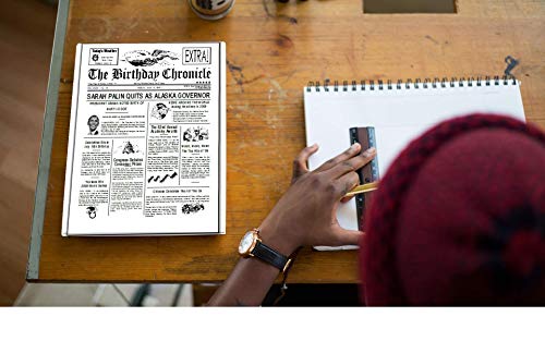 Customized Persona lHistorical Birthday Newspaper Chronical Art Print for the Day You Were Born from 1900 to 2015
