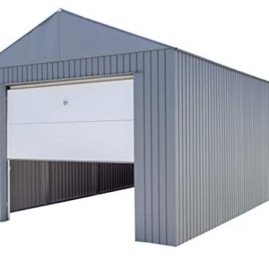 Sojag 12' x 20' Everest Galvalume Steel with Extra Tall Walls Garage Storage Building, 12' x 20', Charcoal