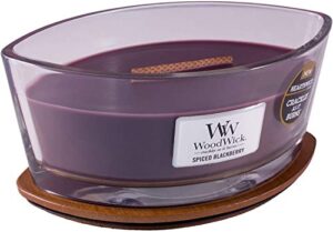 woodwick spiced blackberry hearthwick ellipse candle, 16 ounce