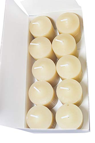 Enlightened Ambience Patchouli Pine Scented Ivory Votive Candles 10 Pack