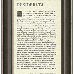 11x17 Archival Parchment Motivational Desiderata Poem by Max Ehrmann