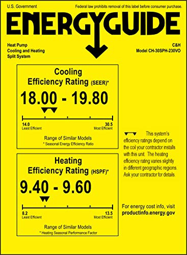 Cooper & Hunter 30,000 BTU Mini Split AC/Heating system Sophia Series, 18 SEER, 208/230V with 25ft Installation Kit