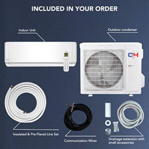 Cooper & Hunter 30,000 BTU Mini Split AC/Heating system Sophia Series, 18 SEER, 208/230V with 25ft Installation Kit