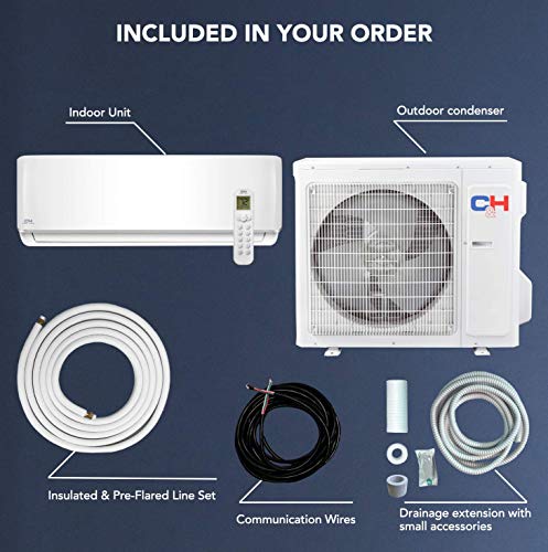 Cooper & Hunter 30,000 BTU Mini Split AC/Heating system Sophia Series, 18 SEER, 208/230V with 25ft Installation Kit