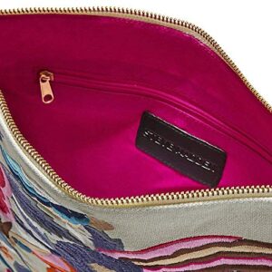 Steve Madden Breza Colorful Embroidered Large Clutch Crossbody, Natural/Multi