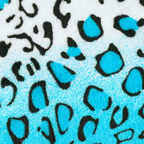 Home Must Haves Soft Warm Cozy Plush Premium Throw Turquoise Blue Animal Leopard Printed Flannel Bed Sofa Couch Picnic Luxurious Blanket Bedding King Size