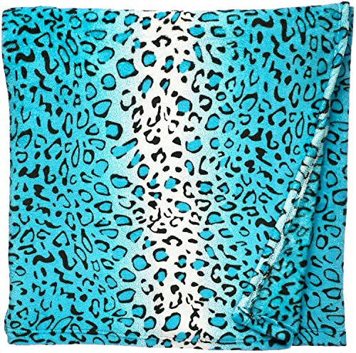 Home Must Haves Soft Warm Cozy Plush Premium Throw Turquoise Blue Animal Leopard Printed Flannel Bed Sofa Couch Picnic Luxurious Blanket Bedding King Size