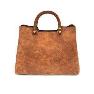 joy susan angie vintage satchel bag w/wood handle