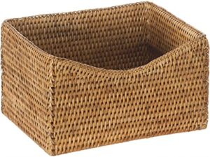 kouboo 1060079 la jolla shelf basket, honey-brown