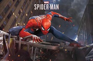 trends international marvel comics – spider-man – action wall poster, 22.375″ x 34″, unframed version