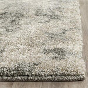 SAFAVIEH Retro Collection 2'3" x 15' Light Grey/Grey RET2139 Modern Abstract Non-Shedding Living Room Bedroom Runner Rug